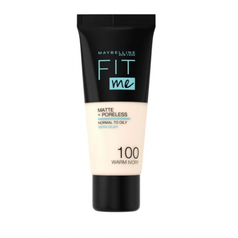 Maybelline New York Fit Me Matte Poreless Fondöten - 100 Warm Ivory Maybelline New York Fit Me Matte Poreless Fondöten - 100 Warm Ivory